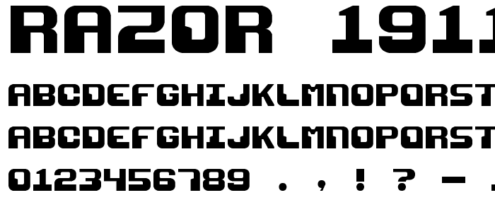 Razor 1911 font